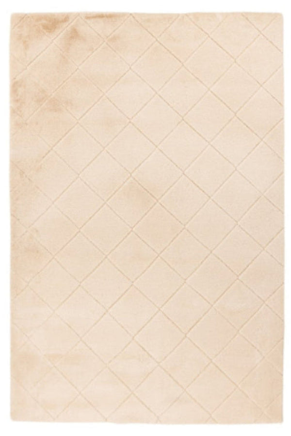Impulse 600 Beige Very Soft Fluffy Diamond Rug - ADORE RUGS and FLOORING